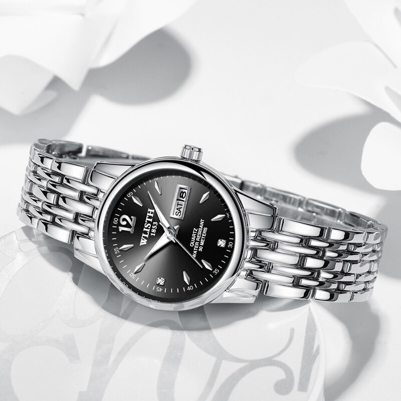 Wlisth Paar Horloge Eenvoudige Kleine Verse Casual Quartz Vrouwelijke Horloge Lichtgevende Mannen Horloge Waterdicht Trend Vrouwen Horloge