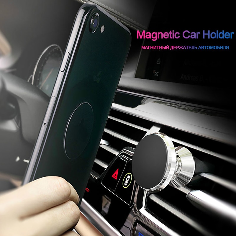 Support de téléphone magnétique pour voiture évent de voiture support de téléphone 360 support rotatif universel pour iPhone Samsung support magnétique support de voiture