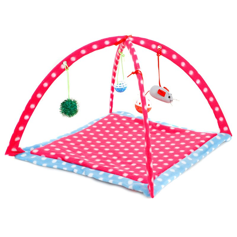 Tente Portable pliable pour chat, jouets amusants pour animaux de compagnie, activité Mobile, tapis de jeu, couverture, maison, chaton: 7