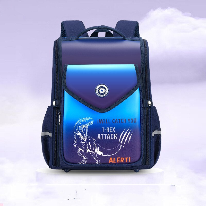 Primary Students School Bags Children School Bags Ultra-light Schoolbags For Boys And Girls Space Bag: sky blue