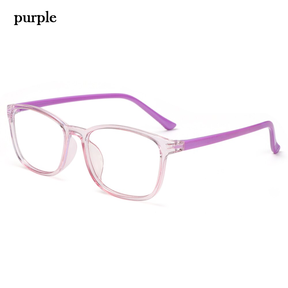 Children's Anti-blue Light Glasses Cute Ultra Light Frame Eyeglasses Kid Boy Girl Computer Online Class Glasses Eye Protection: purple