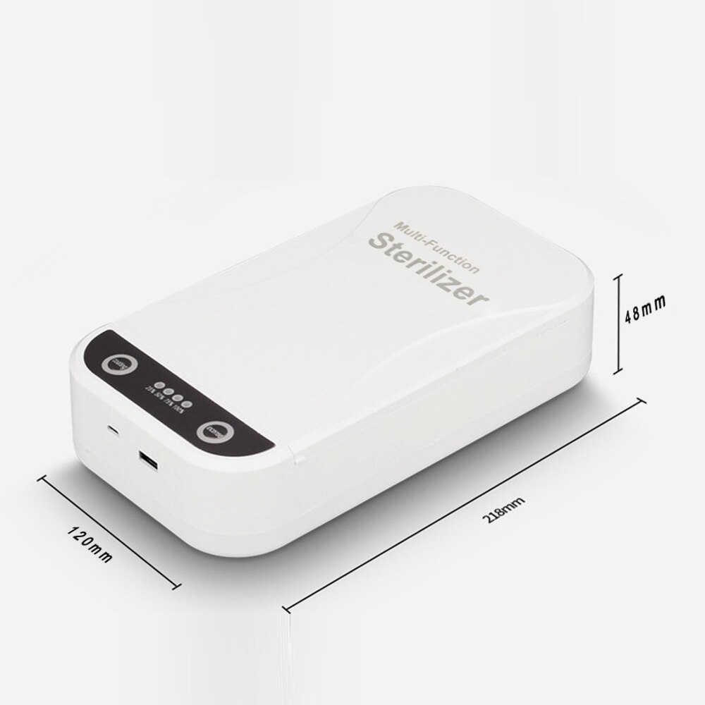 Draagbare Uv Licht Mobiele Telefoon Sterilisator Mobiele Telefoon Reinigers Uv Licht Sanitzier Doos Voor Smartphones Sieraden Horloge