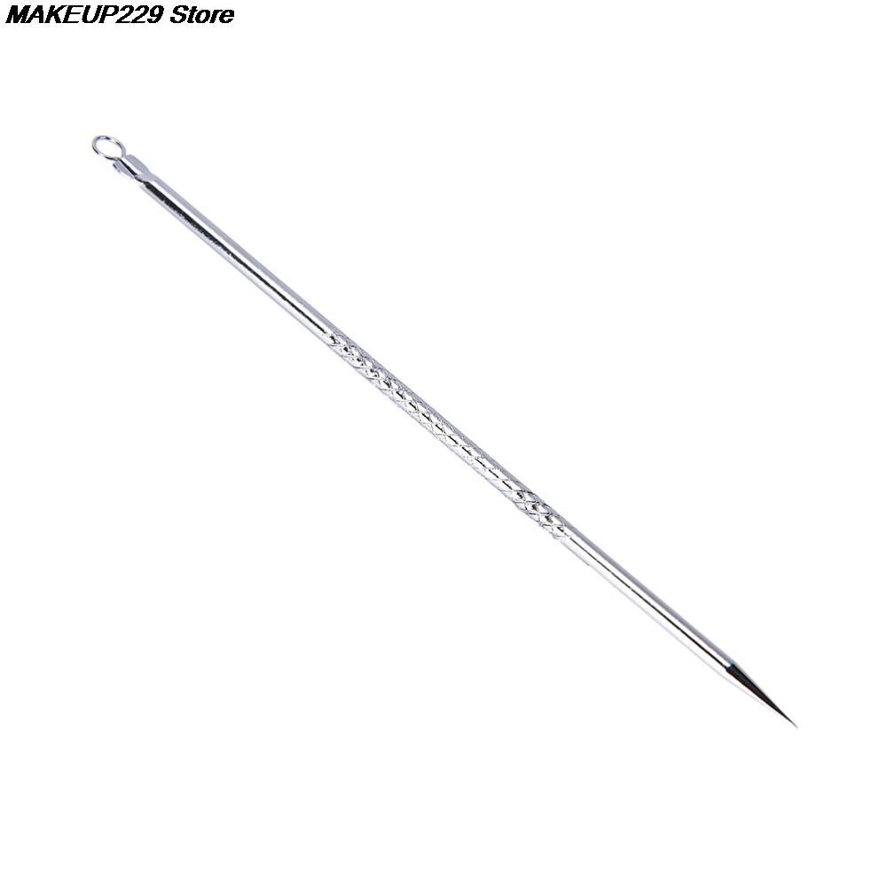 2Pcs Silver Blackhead Comedone Acne Pimple Blemish Extractor Remover Stainless Needles Remove Tools Pore Cleaner Face Skin Care