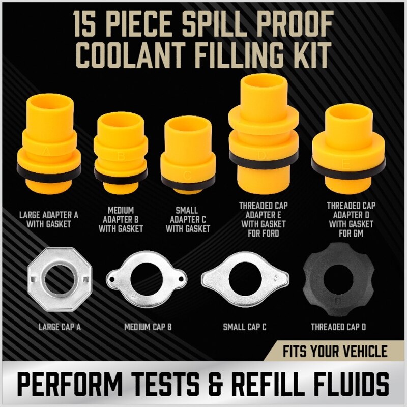 15Pcs Plastic Filling Funnel Spout Pour Oil Tool Spill Proof Coolant Filling Kit G8TE