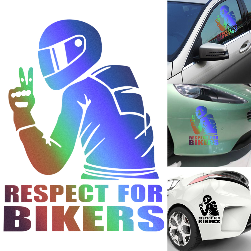 Respect Biker Sticker voor op auto motorfiets vinyl 3D stickers motorfiets vinyl 3D stickers en stickers motorfiets accessoires