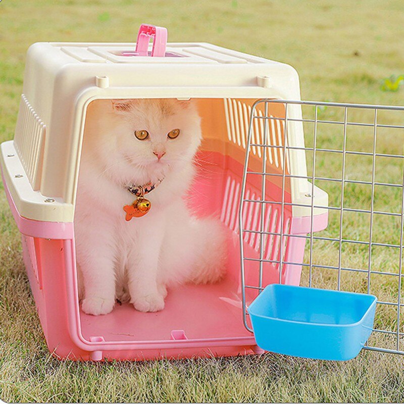 Pet Food Bowl Dog Cat Can Hang Stationary Dog Cage Air Box Feeding Bowls Dog Cat Hanging Water Food Bowl Puppy Kitten Feeder #
