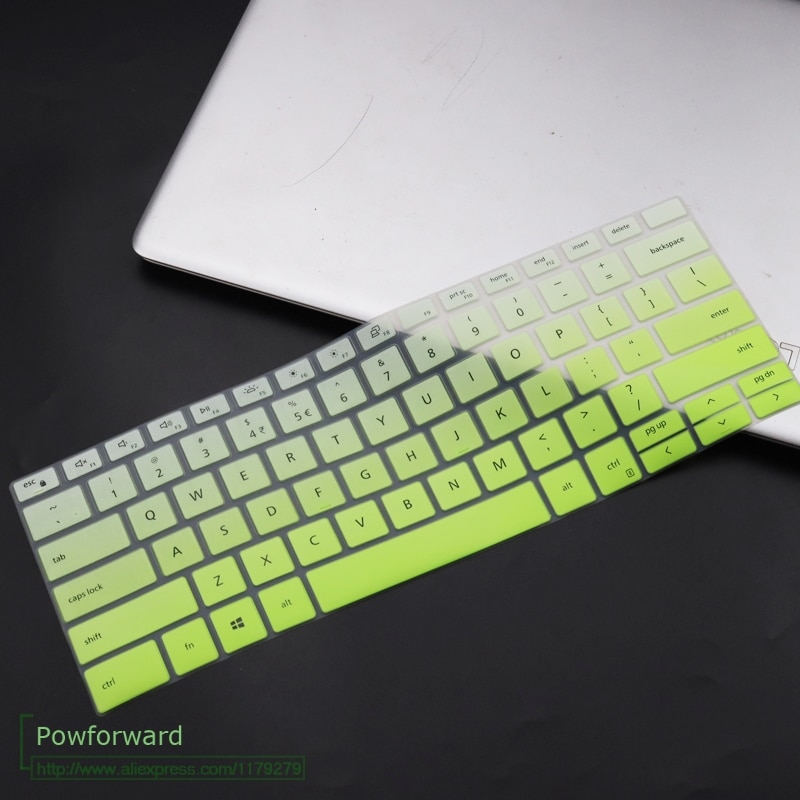 For DELL XPS 13 7390 2 in 1 laptop 13 inch Silicone Notebook laptop Keyboard cover protector skin XPS13: fadegreen