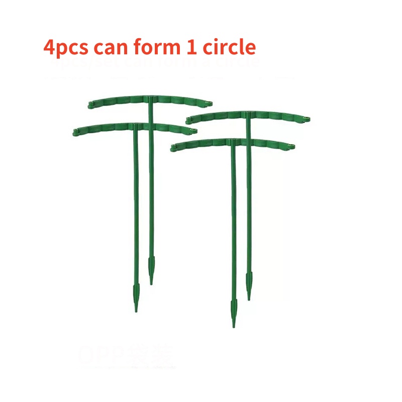 1/4/8/16 Plastic Plant Support Pile Stand Plant Support Pile for Flowers Greenhouses Arrangement Fixing Rod Holder Garden Tools: Gold