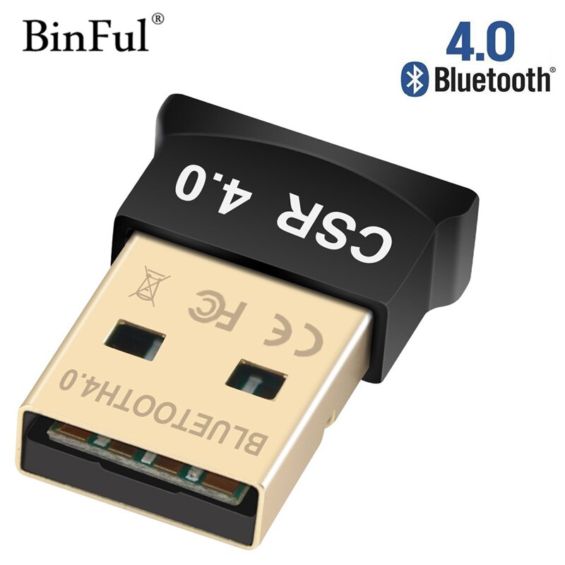 BinFul Mini USB Bluetooth adaptateur V4.0 CSR double Bluetooth Dongle 4.0 transmetteur pour Windows 10 8 Win 7 Vista XP 32/64Bit