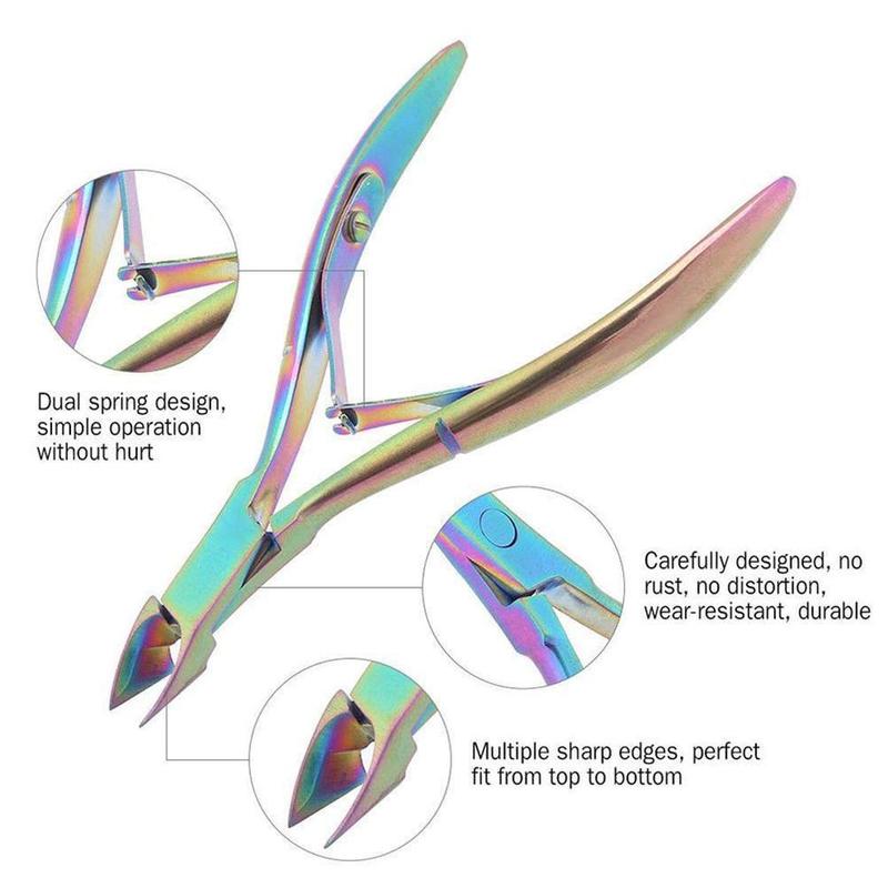 Nagelriemknipper, nagelriemknipper, kleurrijke nagelknipper, skins, gereedschap, nagelschaartje, manicure, dode nagels, kunstverwijderaar  x6 w 1