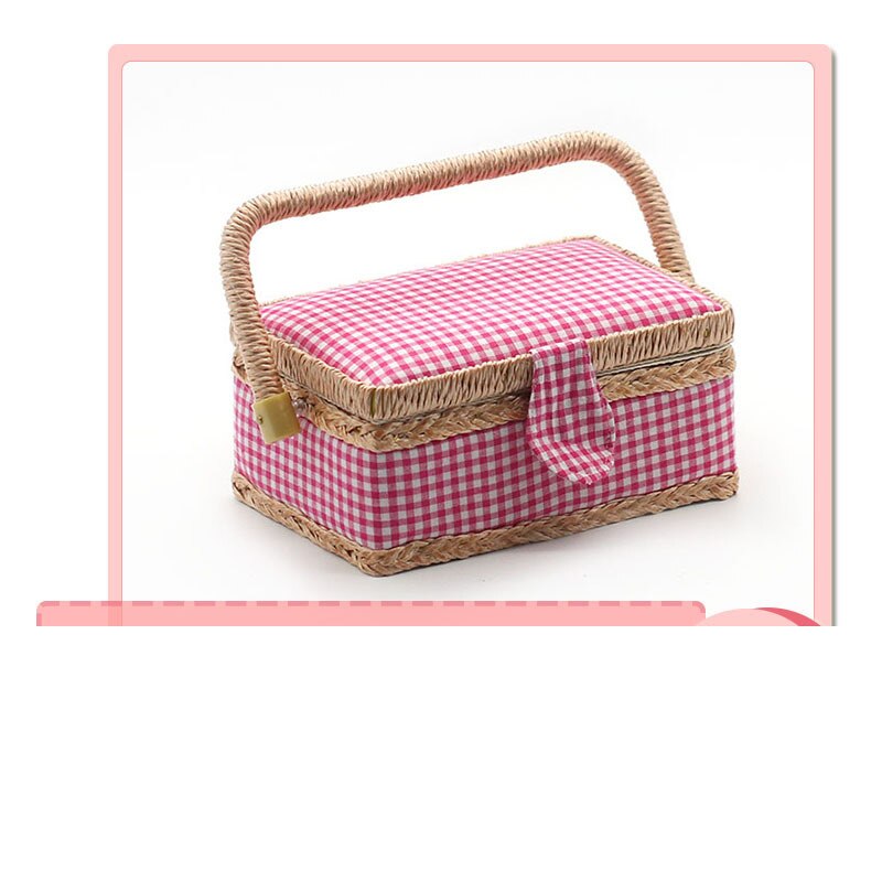 Household Craft Handmade Sewing Basket Thread Needle Storage Box Hanging Organizer Sewing Thread Basket Wedding: Style2 Single Box