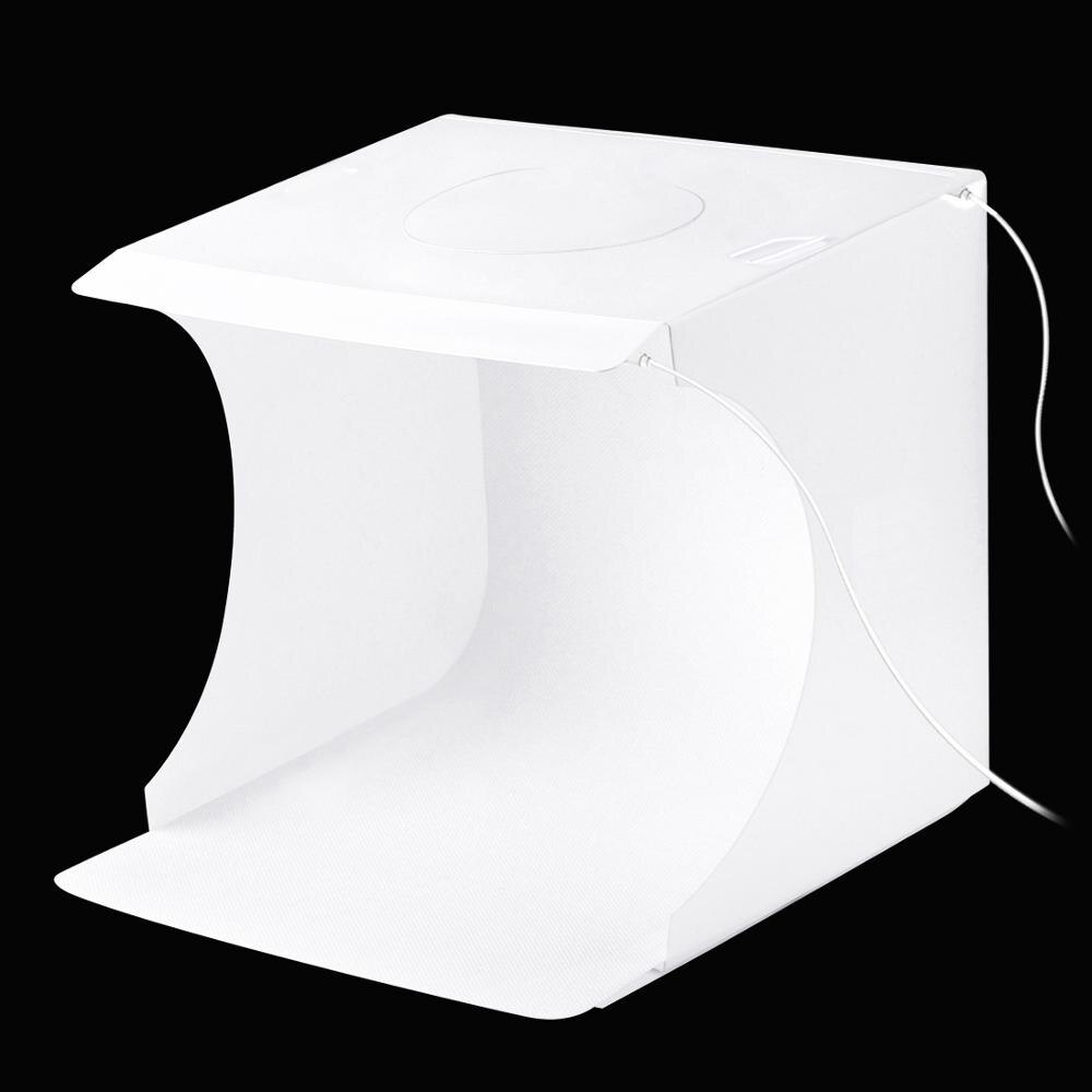 Mini led-valokuvaus varjoton valolamppu paneeli pad studio ammunta teltta laatikko setti pienten esineiden kuvaus 20cm x 20cm aluetta