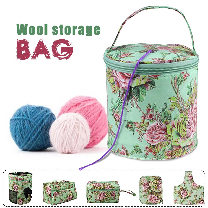 Fil à tricoter laine sac de rangement pour Crochet crochets aiguilles à tricoter fil à coudre Kit tricot sac de rangement pour fil