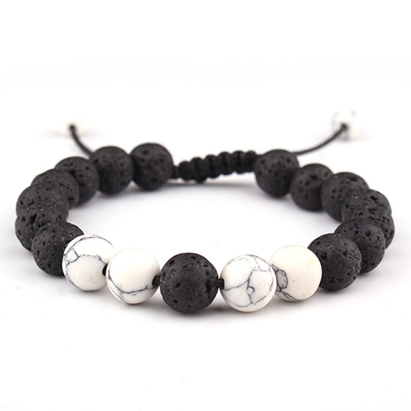 Ätherisches Öl Angst Diffusor Armbinde Einstellbar Lava Felsen Stein Meditation Entspannen Heilung Aromatherapie Für Frauen Mann: wie Bild2