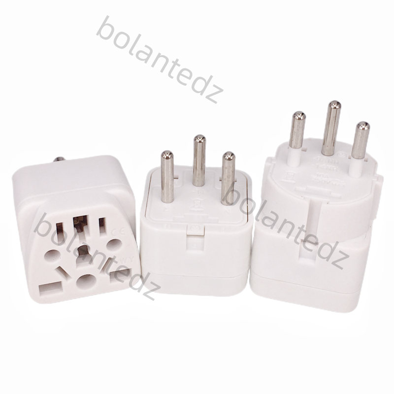 Universal Israe IL Plug Adapter 3 Pin EU Euro AU US UK To Israel Travel Adapter Electric Power Cord Charger Socket Outlet 10A