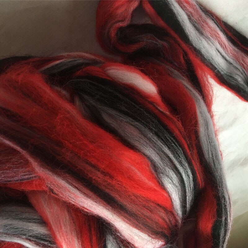 WFPFBEC mixture Merino Wool for felting wool roving fiber 50g 100g 200g 300g 500g 1000g Perfect in Wet and needle Felting no.102: 50g