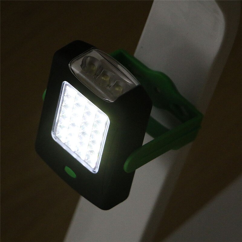 Linterna LED con soporte de farol para trabajo, gancho giratorio colgante, lámpara de luz nocturna de rotación, resistente al agua, 20LED