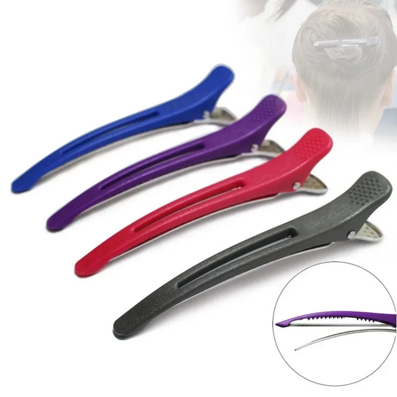 Pinzas para el cabello de cocodrilo, pinzas de peluquería, pinzas de sección, horquilla de cocodrilo para peluquero, herramientas de estilismo de salón, accesorios para el cabello, 6 uds.