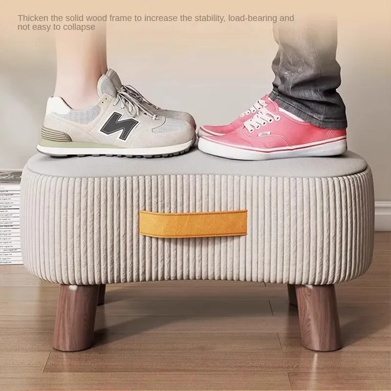 Porche poufs petit tabouret Simple chaussure tabouret salon canapé repose-pieds Table basse petits tabourets doux petite chaise maison tabourets