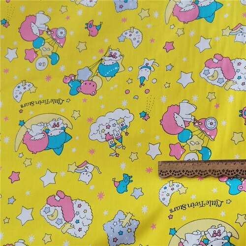 160X50Cm Moon Star Gedrukt Katoen Stof Door Halve Meter Diy Naaien Baby Beddengoed Patchwork Quilt Pop jurk Handgemaakte Craft: Cotton Fabric 3