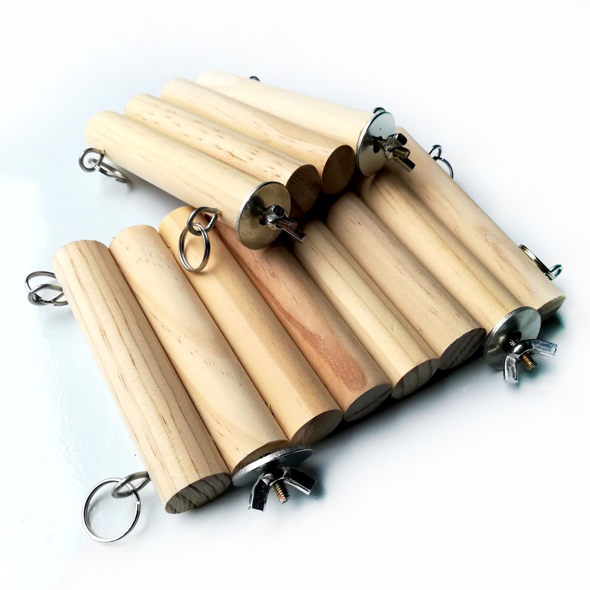 Parrot supplies Bird toys Stand training stand Chew toys Stand board Bird stand: LN-047-Wood color-M