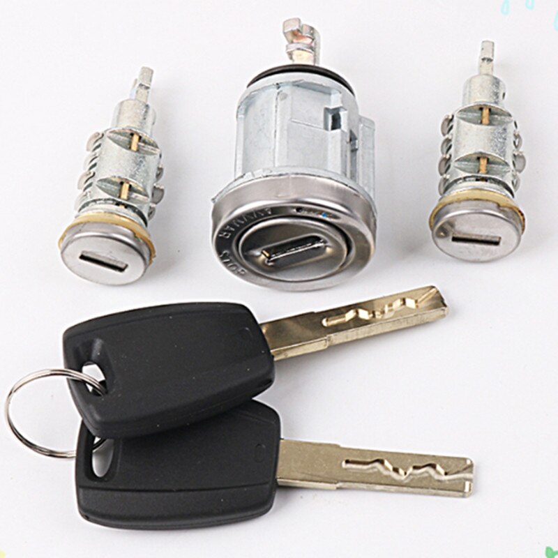 DAKATU Full set door lock cylinder for Fiat ignition lock set Car Door Cylinder Car Key Lock Trunk lock cylinder