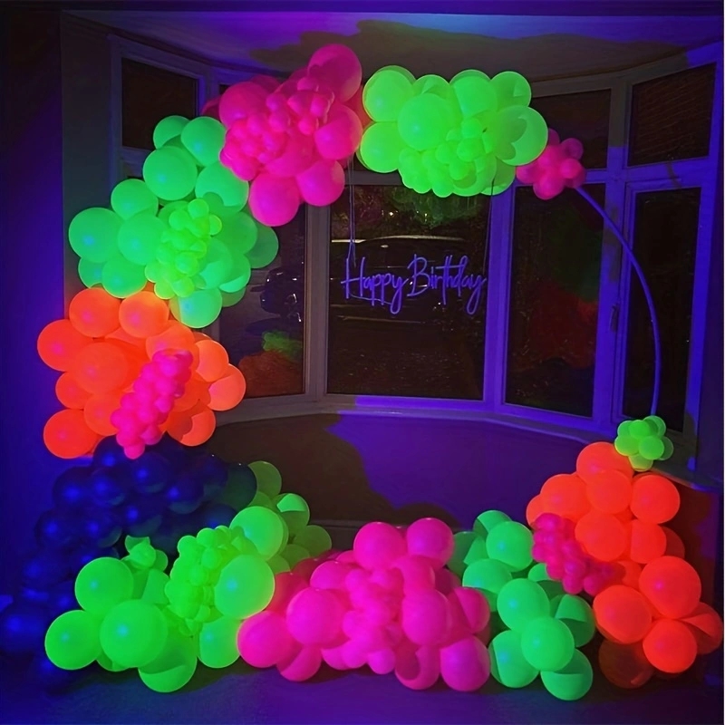 20 Stück Party-Luftballons, UV-Schwarzlicht, reaktive Neon--fluoreszierende Luftballons, leuchtet Ich bin Dunkeln, Ballon für Erwachsene, Hochzeit, Hallowe