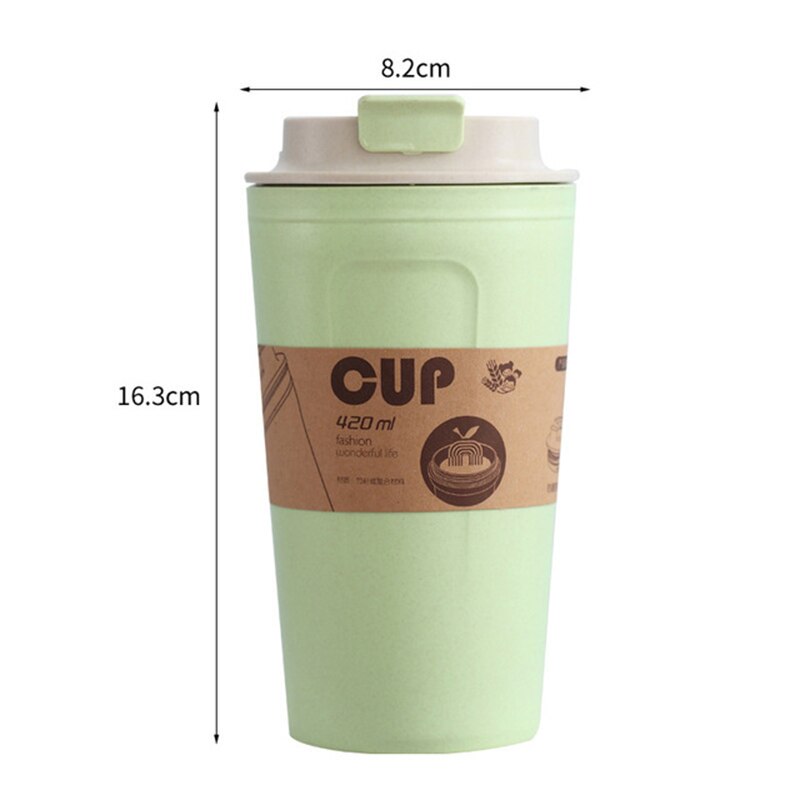 420ml Tragbare Kaffee Becher Mehrweg Bambus Faser Tasse Wasser Tassen Eco Freundliche nicht-Unterhose Solide Trinken Ware Becher Tee Kaffee Tassen: B