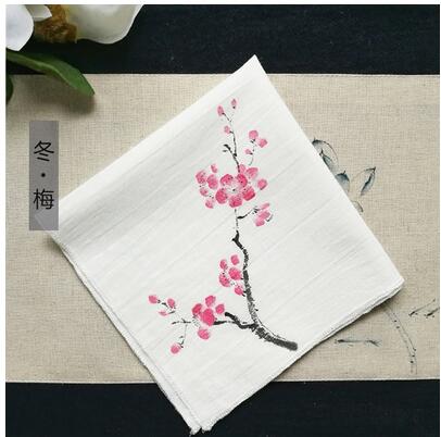 Handkerchief Cotton Fabric Hankies Handmade Unisex Handkerchiefs