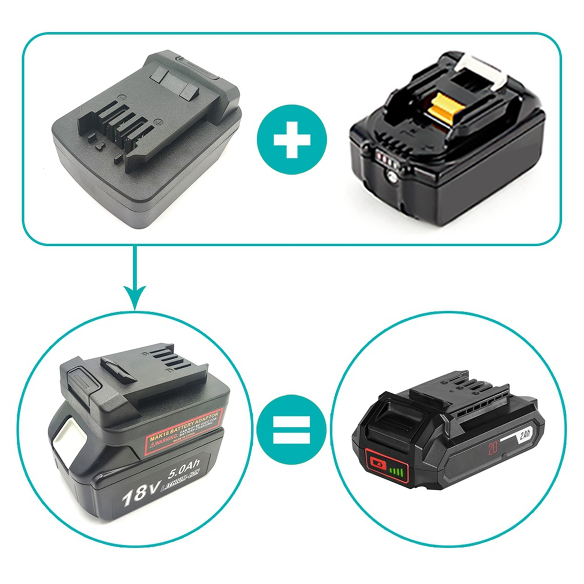 Batterij Adapter Voor Makita 18V Batterij Conversie Voor Skil 20V Lithium Batterij Tool Converter Batterij Adapter