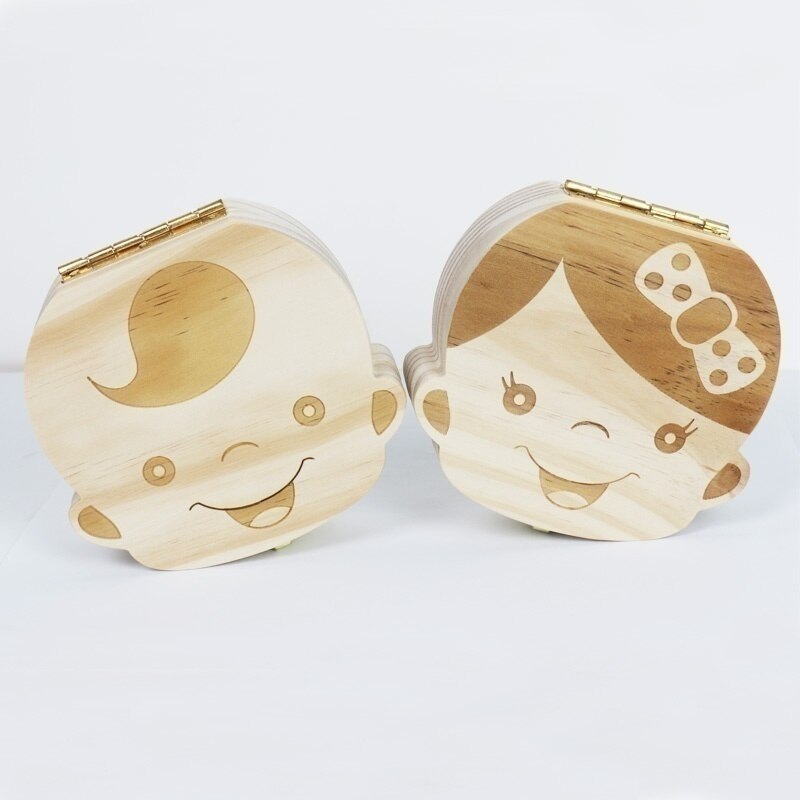 Boîte de rangement en bois pour enfants, en espagnol, en russe, en anglais, en italie