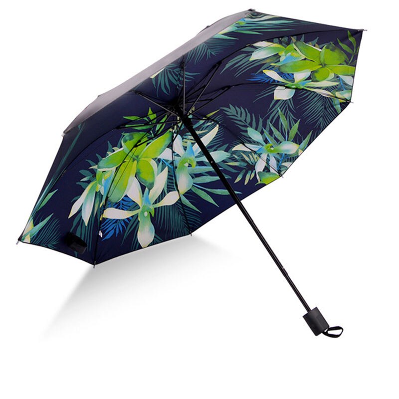 Yada lila lotusblommor paraply för kvinnor hopfällbara prinsess paraplyer blommigt vattentätt paraply parasoll parapluie  ys200039: Ys200039 mt 13