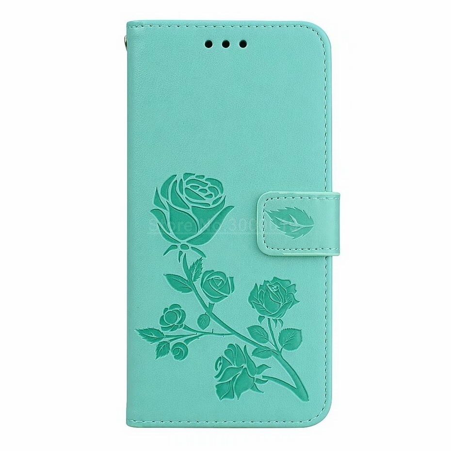 For Samsung A10 Case on Samsung A10 SM-A105FD Case Flip 6.2 Leather Wallet Book Flip Case for Samsung Galaxy A10 A 10 A105 Cover: MGH Green