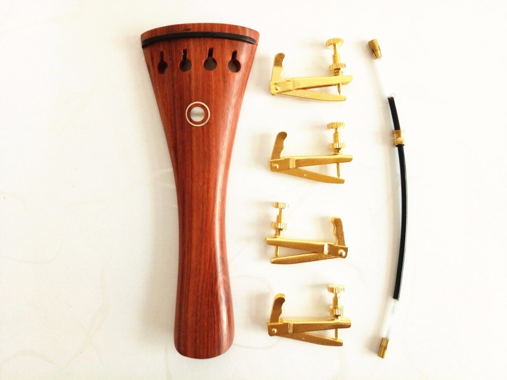 1pcs Rosewood Viola Tailpiece Fixed Golden Fine Tu Grandado 1pcs-rosewood-viola-tailpiece-fixed-golden-fine-tu-grandado
