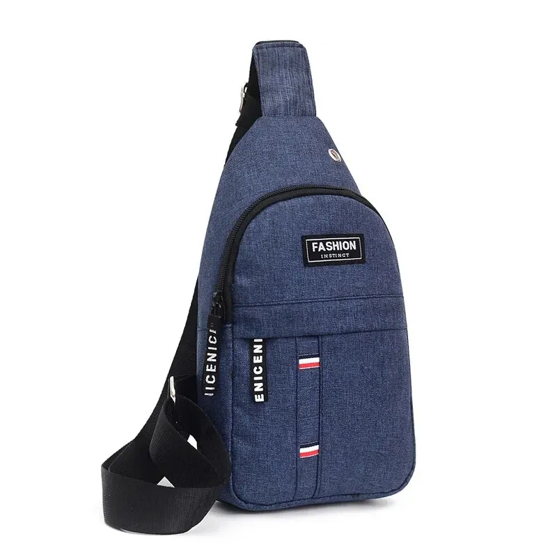 Herren Brusttasche, modische, lässige Umhängetasche, neue Aufbewahrungstasche, tragbare Mini-Schultertasche, Sport- und draussen-Aufbewahrungstasche: Blau