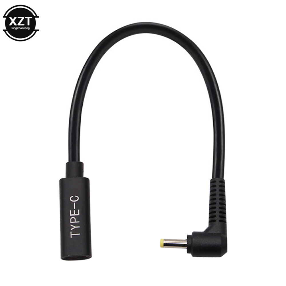Usb Type-C Usb Vrouw Naar Dc 4.0*1.7Mm Mannelijke Interface Power Oplader Adapter Connector Voor Laptop Pd Snel Opladen Kabel