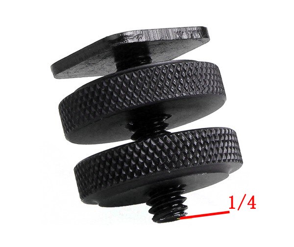 1/4 "3/8" 5/8 "di pollice Treppiede Vite di Montaggio con Doppio Strato per veloce caldo scarpa Adattatore Del Supporto Del Supporto foto studio Accessori: nero 14 doppio