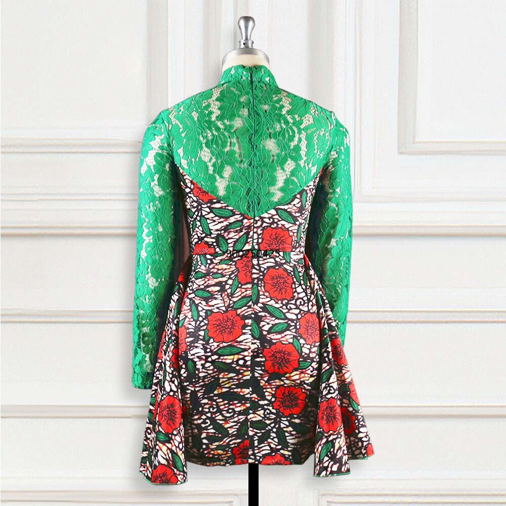 Vestidos africanos para mujer Dashiki S Bazin Riche, vestidos africanos de encaje de manga larga, ropa Retro Africana