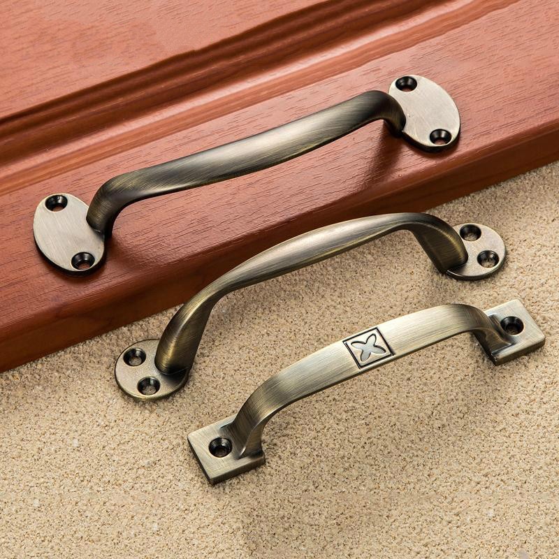 Antique Metal Door Handles Bronze Drawer Pulls Modern Kitchen Cabinet Handles and Knobs Furniture Handles Hardware Fittings