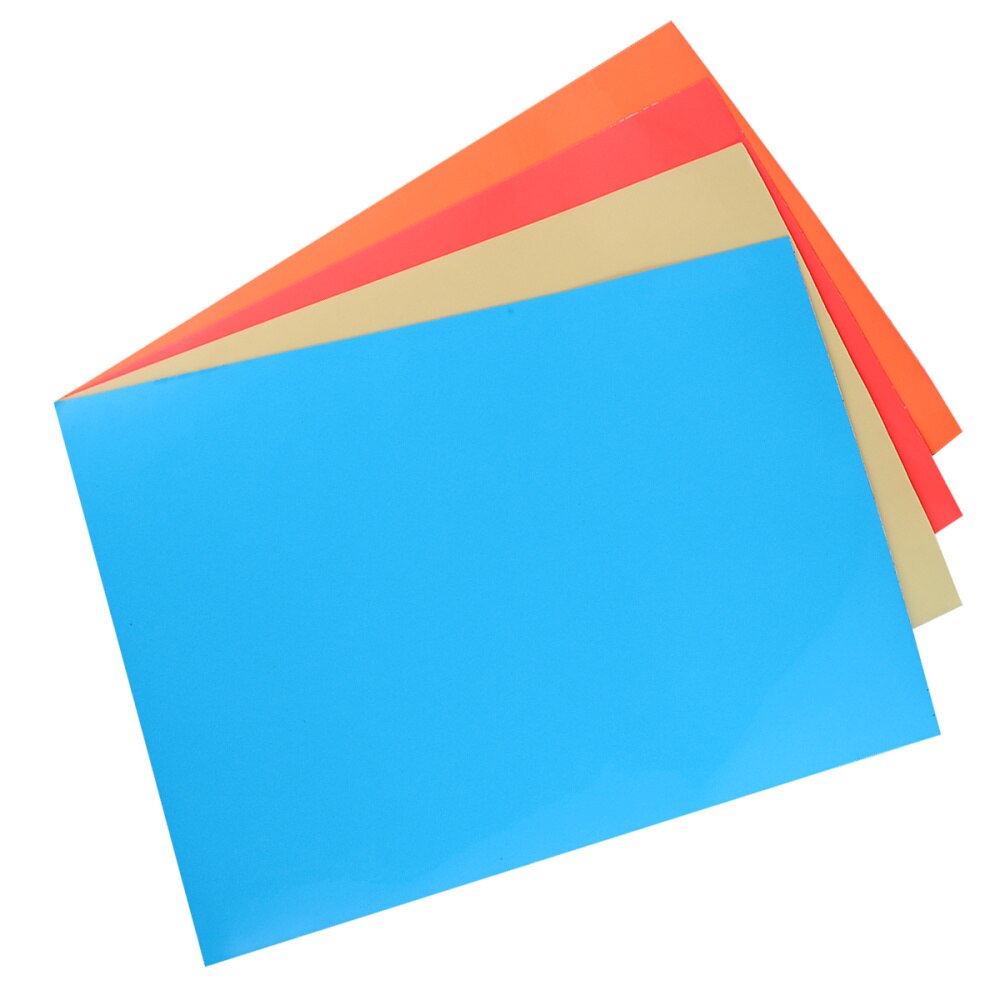 4pcs A4 Fluorescent Caution Tape Luminous Waterproof Warning Tapes Caution Barrier Safety Adhesive Sticky Tape for Home Warehous: Assorted Color 1