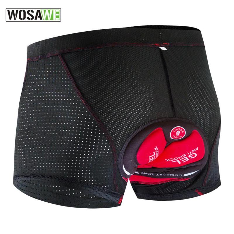 Heren upgrade fietsbroek fietsondergoed 5d gel schokbestendig fietsondergoed fietsbroek fietsondergoed: Zwart rood / Xxxl