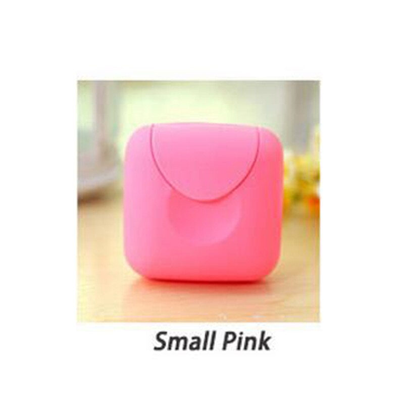 Multicolor Kleine & Grote Maat Badkamer Zeepbakje Draagbare Plaat Case Thuis Douche Reizen Wandelen Zeephouder Container Zeepkist: Pink-S
