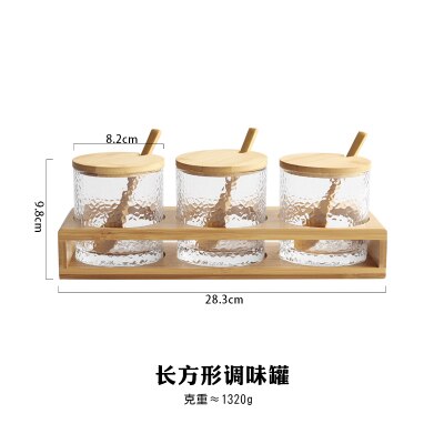 Tarro de cristal de danés, estante de especias, Porta tempero, juego de 3/4 unidades, caja de especias, tarros para especias, batidor de azúcar, salero: 2