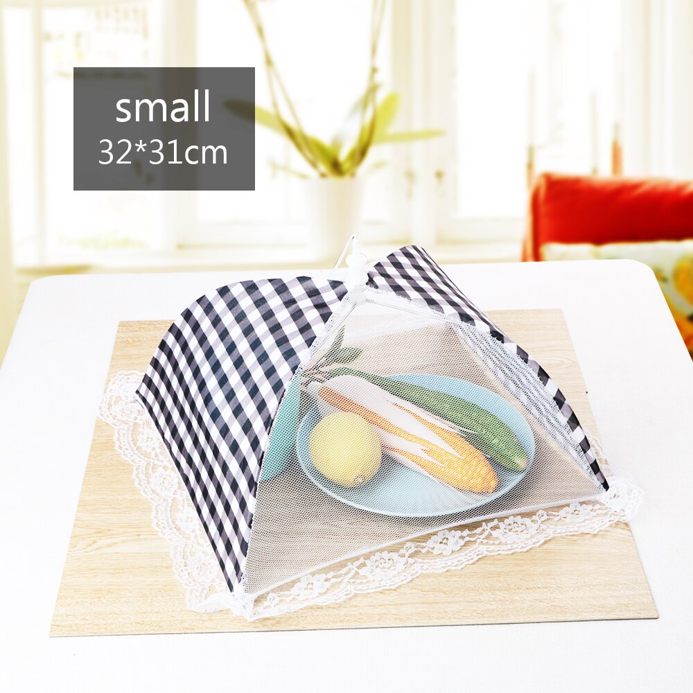Mosquitera antimoscas plegable para cocina, tapas para comida, Estilo paraguas, accesorios de cocina: 12inch Black