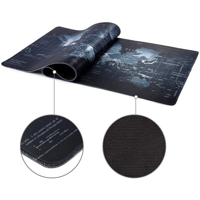 Silicone Large Mousepad Gaming Accessories Keyboard Pad Cushion XL Mouse Mat Gel World Map Print Keyboard Gel Logitech Gamer Mat