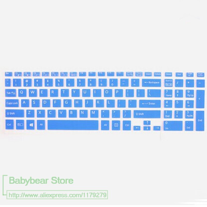 Silicone 15 Inch Keyboard Cover Protector For Sony Vaio Svf15 Svf 15 Svf15E Svf15N Svf15A16Cxb Svf15N17Cxb Svf15Nb1Gl: blue