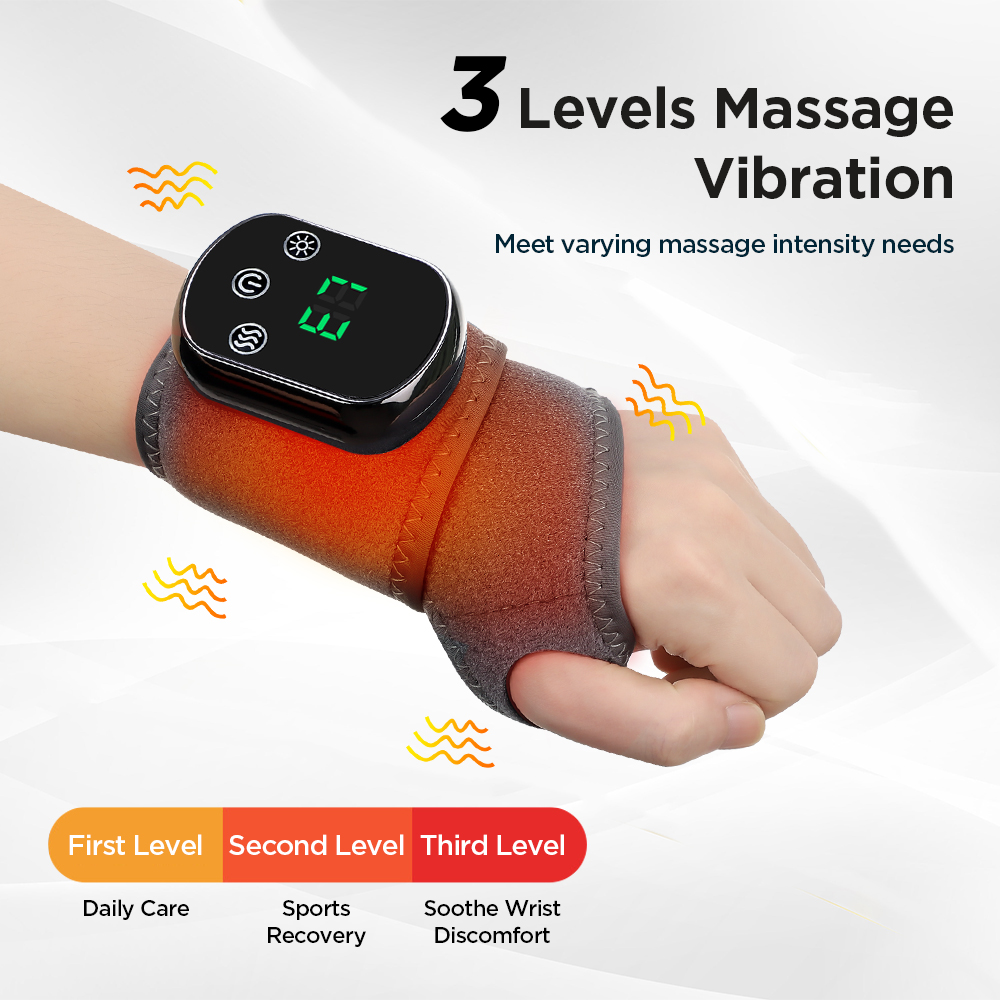 Electric Wrist Heating Pad Wrap For Hand Wrist Support Brace Electric Vibration Massage Warmer Compression Arthritis