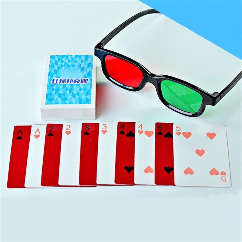 Lunettes correctrices rouge vert Poker | Formation de réadaptation pour enfants, couleur de la cécité de Poker, anisometropic amblyopia str, strabismic