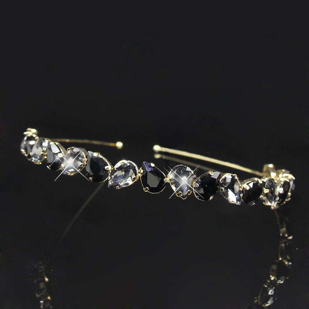 Ainameisi Luxe Strass Hoofdband Water Volledige Crystal Hoofddeksels Mode Hoofdband Bridal Crown Haar Accessoires Sieraden