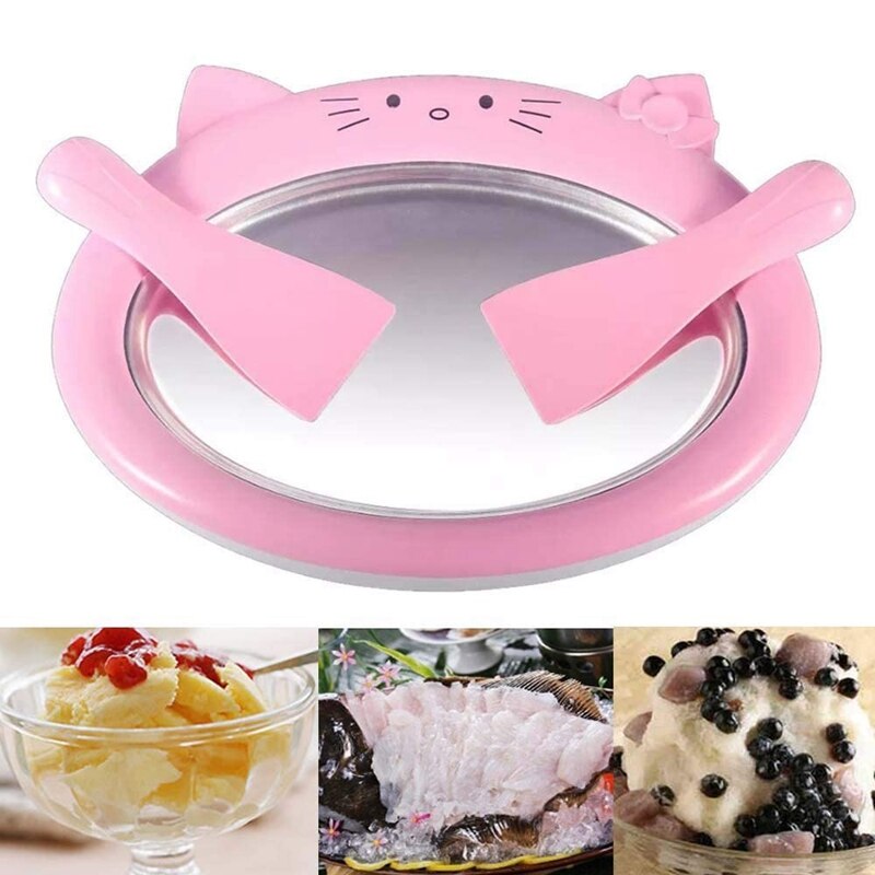 Top Ice Cream Maker Instant Yogurt freeze Pan Ice Roll Time Pan for Healthy Homemade Rolled Ice Cream freeze Yoghurt